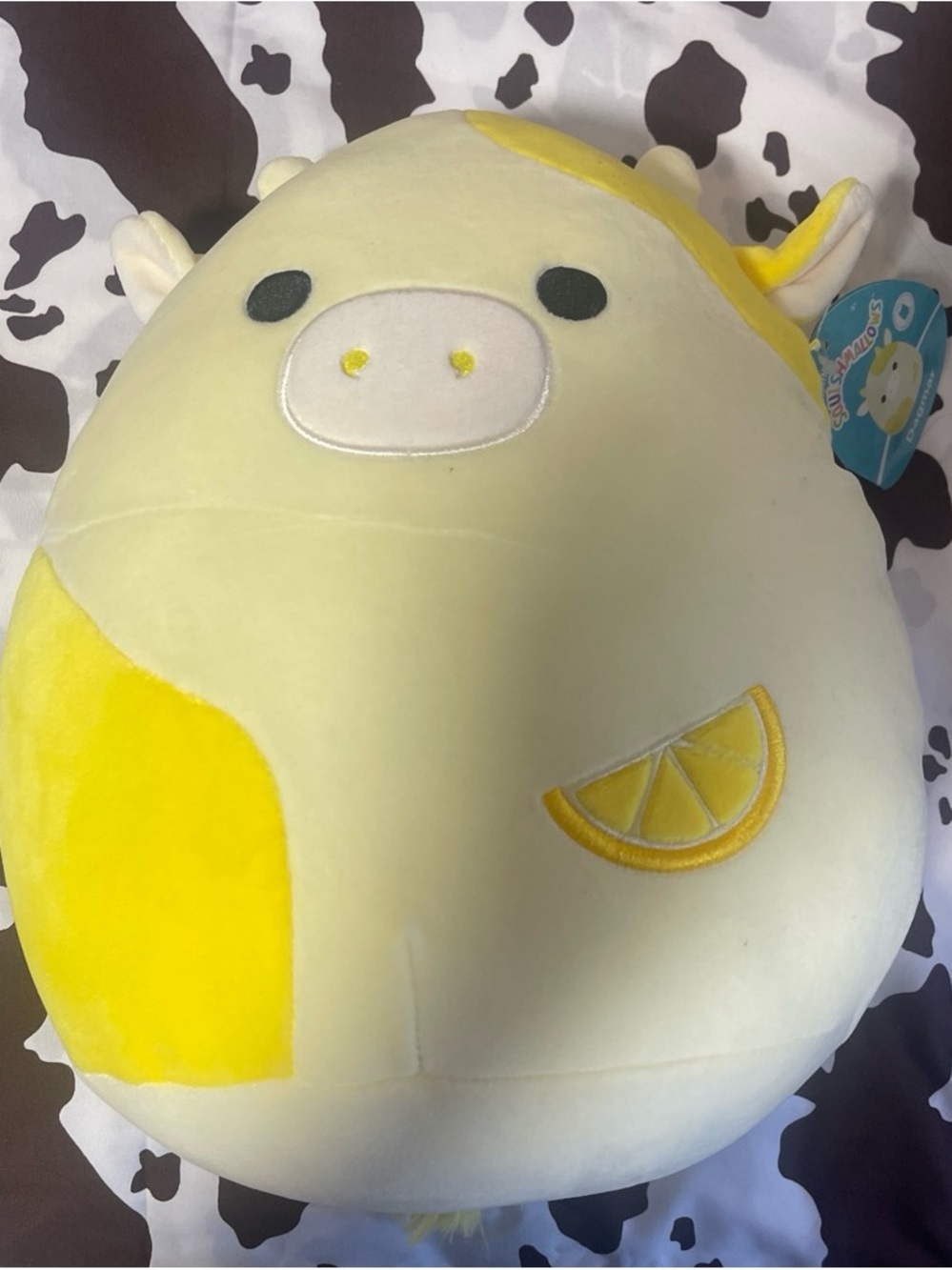 Squishmallows Yellow Lemon Cow Plush